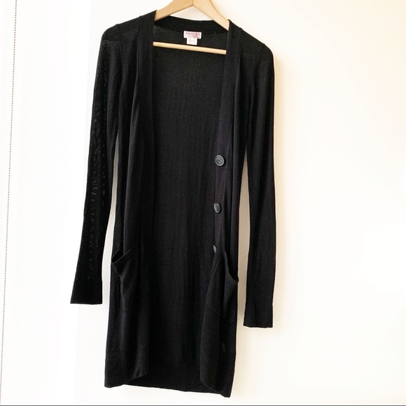 Aritzia x Kenzie Girl Long Knit Cardigan Black - Picture 12 of 12